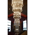 Glass ceiling light chandelier elegant G4x41 82cm Ø