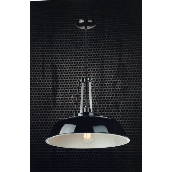 Lámpara colgante industrial negro, blanco, hormigón 45cm Ø