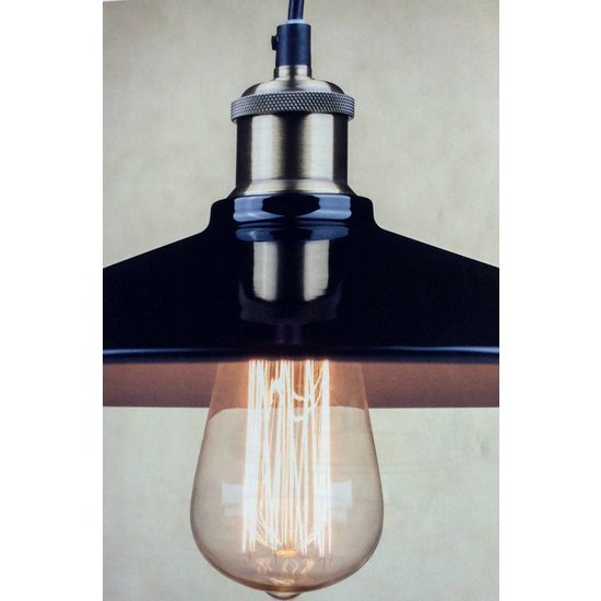 Vintage pendant light black lamp shade 26, 35cm Ø