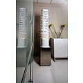 Lampadaire design blanc ouvertures 139cm de haut
