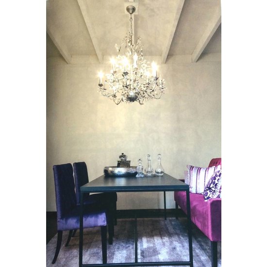 Ovaler Hängelampen-Kronleuchter in verschiedenen Farben E14x12