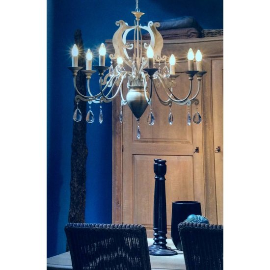 Chandelier pendant light with crystal E14x8 80cm Ø