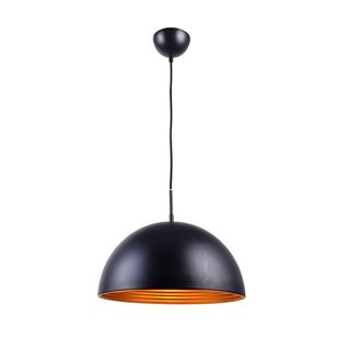 Hanglamp design rond zwart-goud 1xE27 400mm diameter