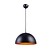 Lámpara colgante diseño redonda negro-oro 1xE27 400mm diámetro