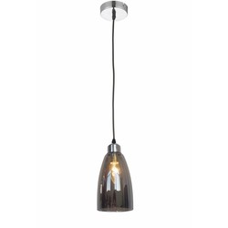 Fantasia Cabo suspension verre gris conique E14 120cm