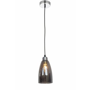 Lampe à suspension verre gris conique 1xE14 1200mm haut