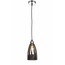 Hanging lamp glass gray conical 1xE14 1200mm high