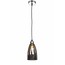 Hanglamp glas grijs conisch 1xE14 1200mm hoog