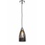 Suspension Fantasia Cabo en verre fumé, forme conique, culot E14 (ampoule non incluse), hauteur 120 cm, diamètre 10 cm, IP20.