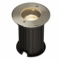 Fantasia Atlantis II square ground spot, GU10 fitting, aluminium and glass, IP67, 120 mm diameter