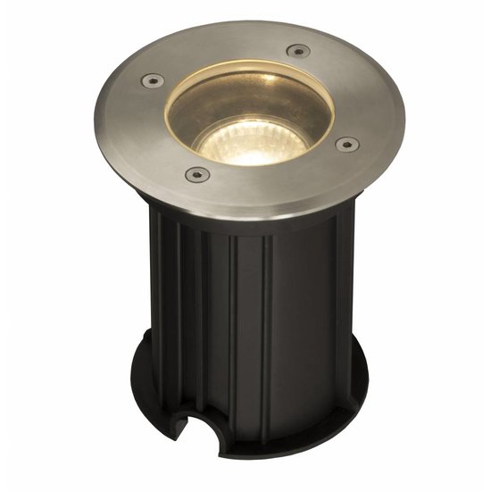 Fantasia Atlantis II square ground spot, GU10 fitting, aluminium and glass, IP67, 120 mm diameter
