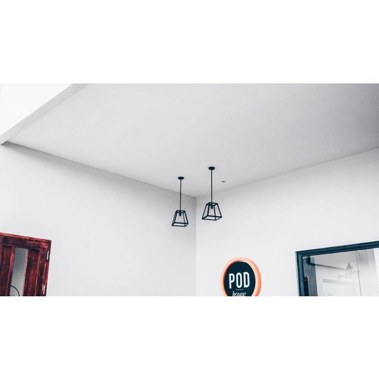 Lampe suspendue noire ou rouille rurale E27 300mm haut