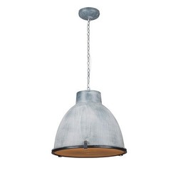 Industriële hanglamp wit, beton, grijs, zwart 42cm Ø E27