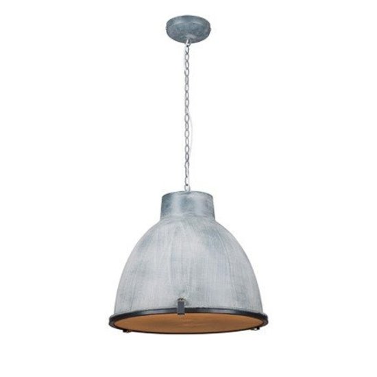 Honger Hijsen B.C. Industriële hanglamp wit, beton, grijs, zwart 42cm Ø E27 | My Planet LED