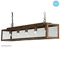 Lámpara colgante de cristal rústico beige, blanco, plomo, topo, dorado 100cm