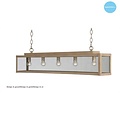 Lámpara colgante de cristal rústico beige, blanco, plomo, topo, dorado 100cm