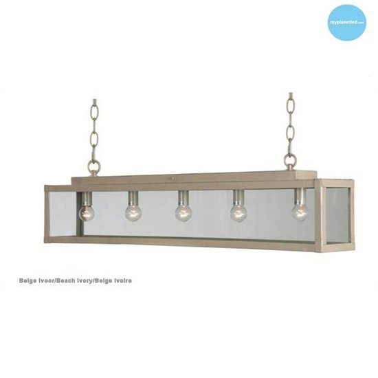 Glaspendelleuchte rustikal beige, weiß, blei, taupe, gold 100cm