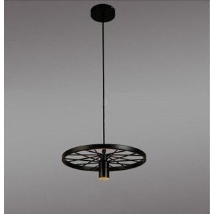 Wheel becomes industrial pendant light for LED lighting