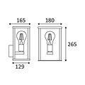 Glass wall lamp for outside anthracite