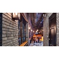 Glass wall lamp for outside anthracite