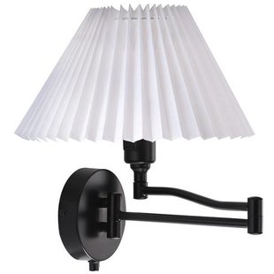 Plug in swing arm wall lamp E27 with lamp shade