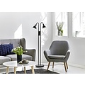 Double floor lamp dimmable black or chrome