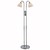Dubbele vloerlamp dimbaar zwart of chroom