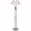 Double floor lamp dimmable black or chrome