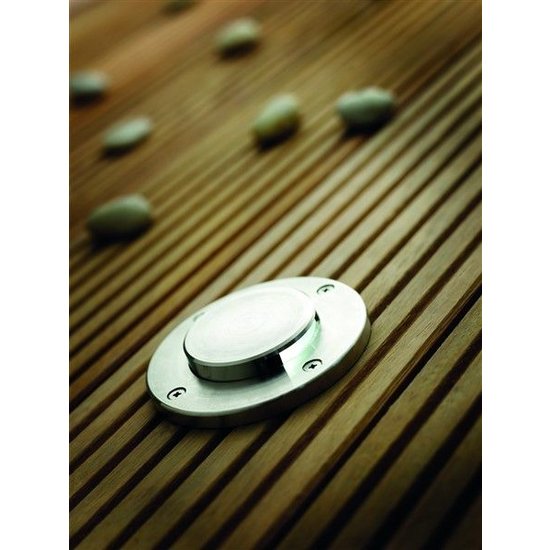 Nordlux Nordlux Tilos runder LED-Bodenstrahler, graues Aluminium - Durchmesser 95 mm, Hoehe 145 mm, GU10-Fassung