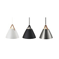 Lampe suspendue scandinave blanc, noir, beige, verre 27cm Ø