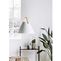 Nordlux Strap 36 pendant lamp black, 36 cm metal shade, black or brown leather strap, E27 socket, 300 cm cable