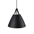Skandinavische Pendelleuchte, weiß, schwarz oder beige, 48 cm Ø