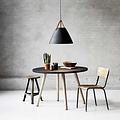 Skandinavische Pendelleuchte, weiß, schwarz oder beige, 48 cm Ø
