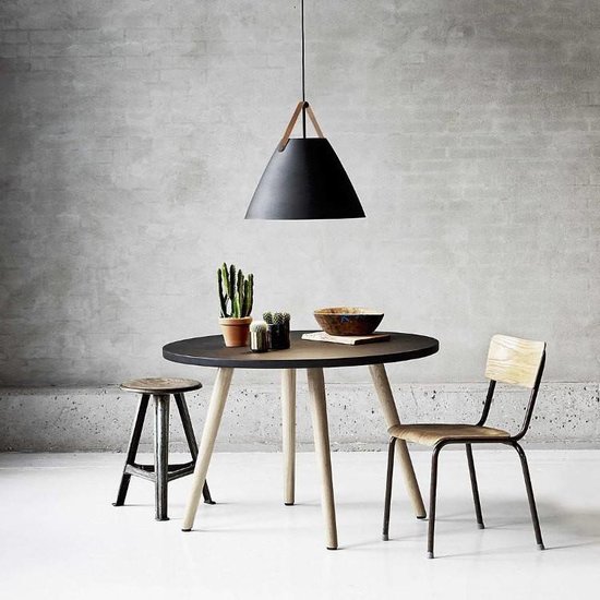 Skandinavische Hängelampe weiß, schwarz oder beige 48 cm Ø