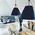 Suspension scandinave blanche, noire ou beige 48 cm Ø