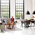 Scandinavian hanging lamp white, black or beige 48 cm Ø