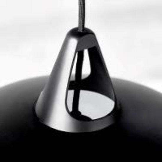 Japanese hanging lamp 29 cm Ø - 38 cm Ø black