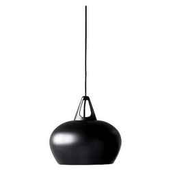 Belly pendant lamp 38 cm Ø black metal with E27 socket