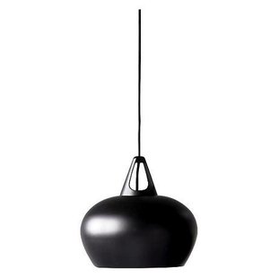 Lámpara colgante Belly 38 cm Ø negra metal con casquillo E27