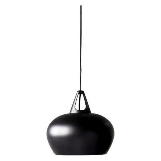 Nordlux Suspension Belly 38 cm Ø, métal noir, douille E27, câble 300 cm réglable, ampoule non incluse