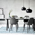 Nordlux Belly pendant lamp 38 cm Ø, black metal, E27 socket, 300 cm adjustable cable, bulb not included