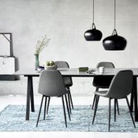 Japanese hanging lamp 29 cm Ø - 38 cm Ø black