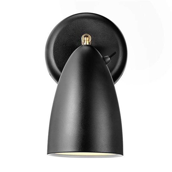 Wandlamp Scandinavisch design LED konisch wit, zwart