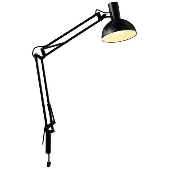 Lampe d'architecte noire E27