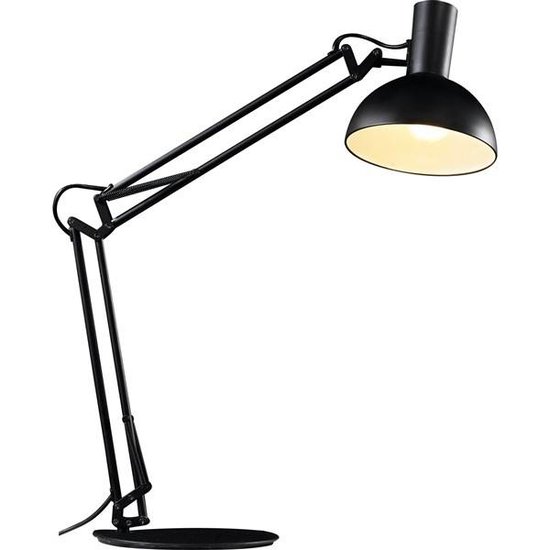 Lampe d'architecte noire E27