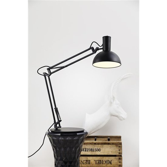 Lampe d'architecte noire E27