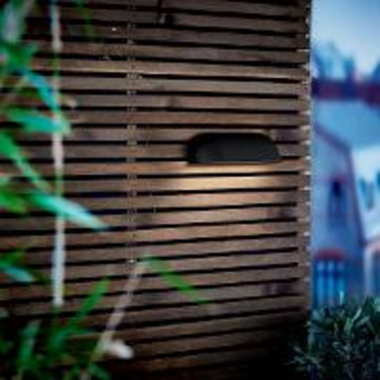 Nordlux Front outdoor wall light LED 26 cm black 8W, 650 lumen, 3000K warm white, RA80, IP44, non-dimmable
