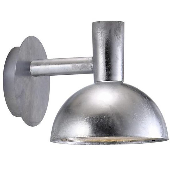 Nordlux Arki muurlamp buiten industrieel gegalvaniseerd E27, IP54 spatwaterdicht, 20x26 cm, lamp niet inbegrepen