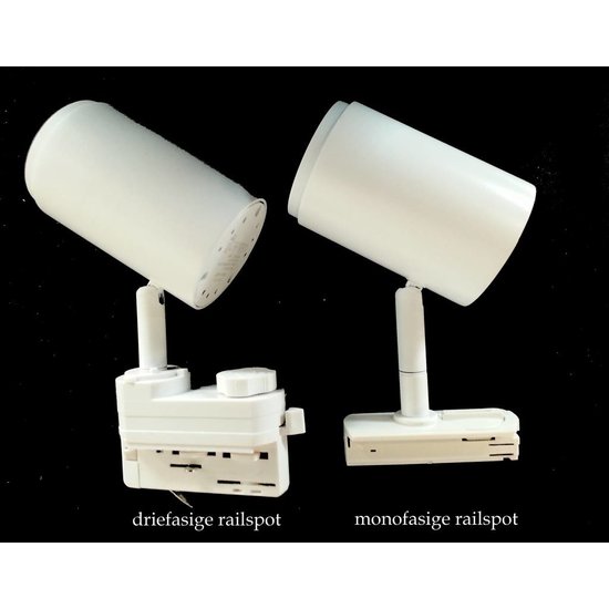 Iluminación de riel blanco o negro regulable LED 12W haz de luz a elegir