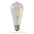 LED carbon filament lamp long dimmable 5W amber or transparent